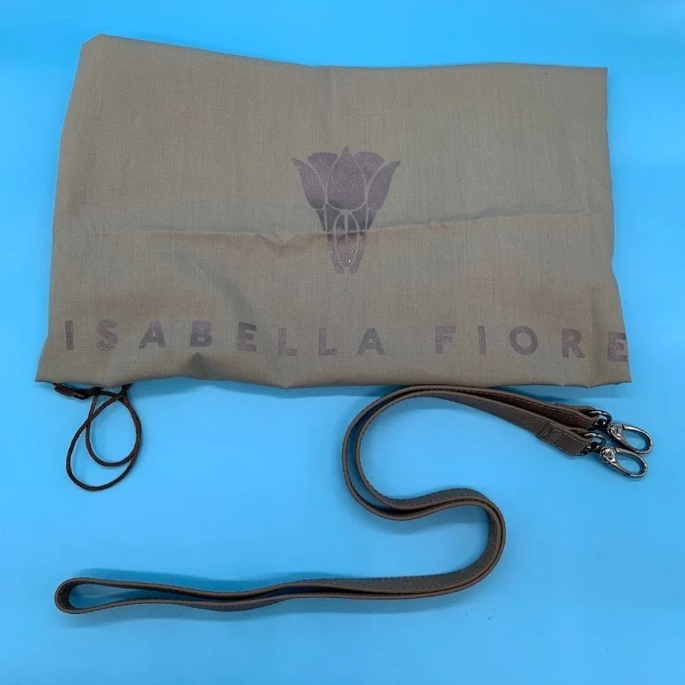 Isabella Fiore Brown Studded Hobo Shoulder Bag Purse Boho‎ Y2K